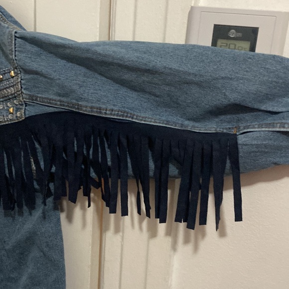 Trendy Fringe jeans jacket - Picture 4 of 6